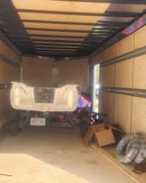 Hauling job in Central Alberta — Lacombe classic haul · enclosed trailer · winch load