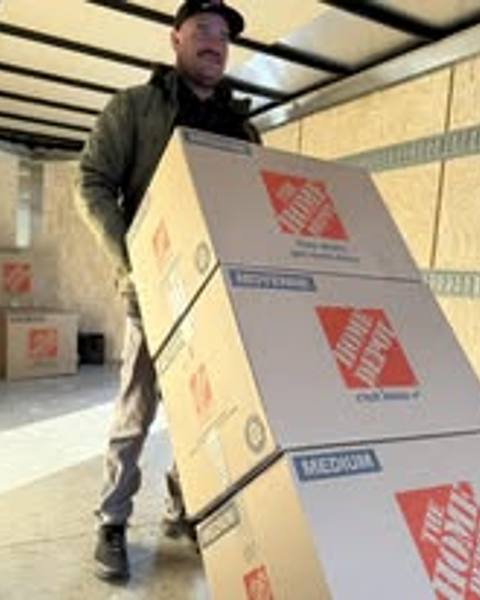 Moving job in Central Alberta — Red Deer residential load · full truck · evening wrap